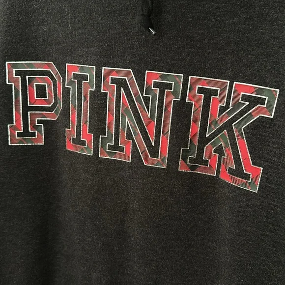 PINK Victorias Secret Oversized Foil Print Hoodie - Picture 2 of 7